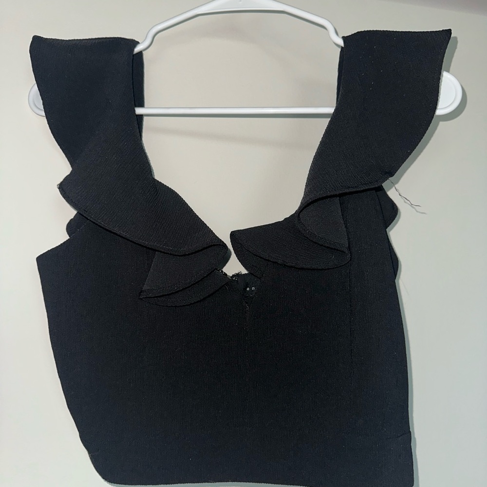 Endless Rose Black Ruffle Blouse